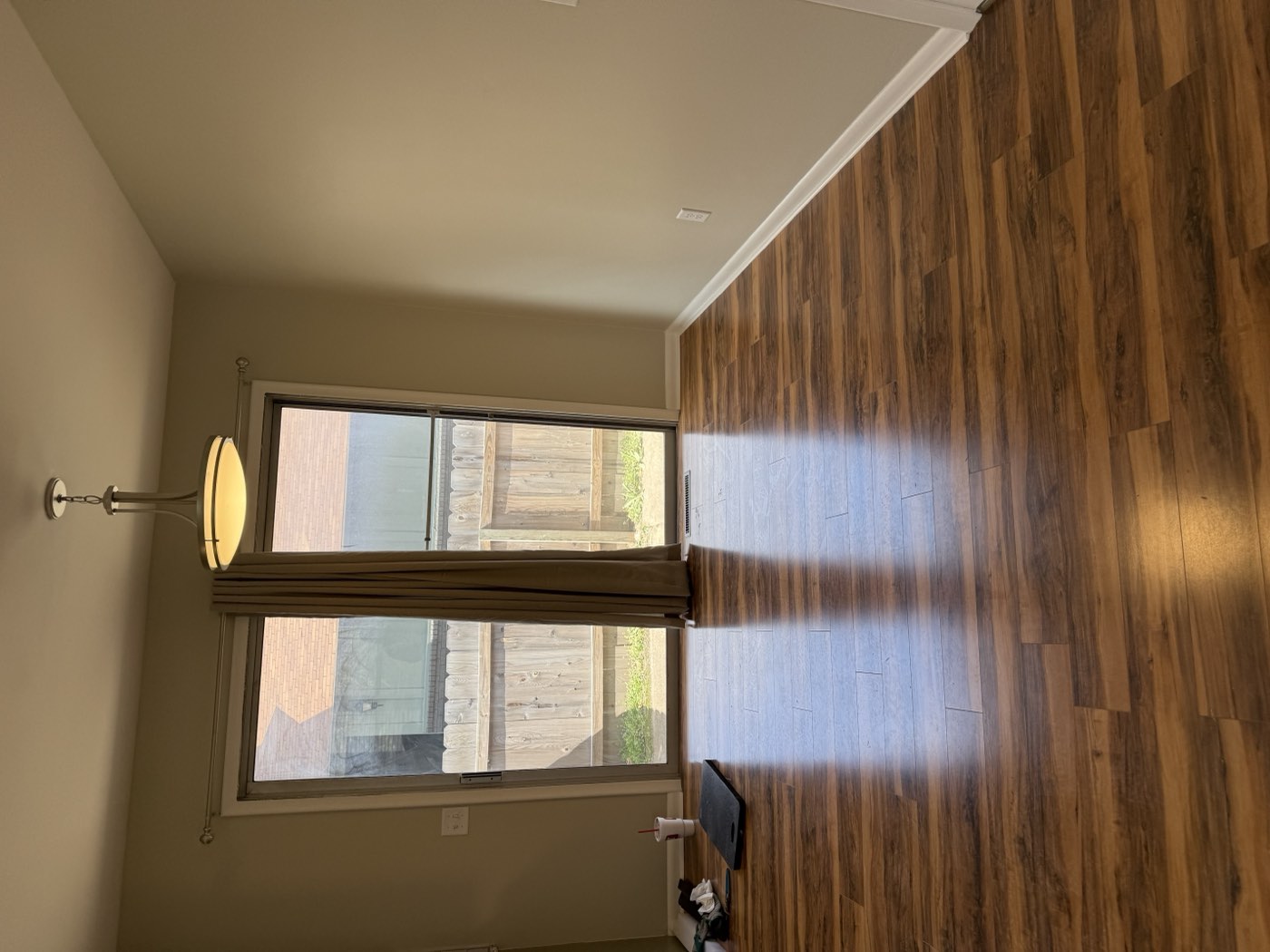 Freshly painted interior room with new flooring